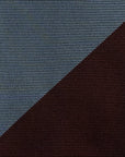Block Stripe Deep Burgundy & Teal Blue Woven Silk Tie