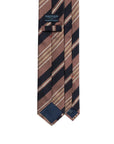 Multi-Stripe Dark Navy & Vintage Pink Woven Silk Tie