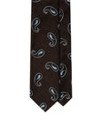 Classic Paisley Pattern Espresso Brown Woven Silk Tie