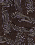 Brushed Leaf Pattern Dark Chocolate Brown Woven Silk Tie