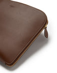 Camel Brown Mouflon Leather Clutch Bag
