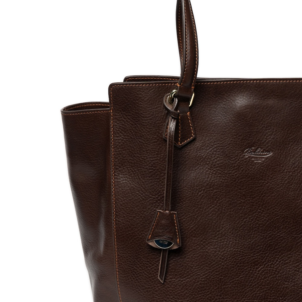 Jet Black Bridle Leather Essential Tote Bag