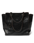 Jet Black Bridle Leather Essential Tote Bag