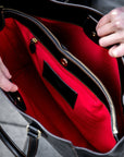 Jet Black Bridle Leather Essential Tote Bag