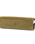 Olive Green Toscano Suede Soft Brief Case