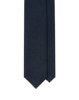 Tone-on-Tone Glen Check Deep Navy Woven Wool Tie