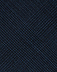 Tone-on-Tone Glen Check Deep Navy Woven Wool Tie