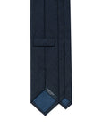 Tone-on-Tone Glen Check Deep Navy Woven Wool Tie