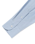 Blue Cotton Regular Collar Dress Shirt