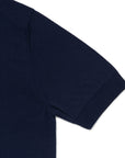 Deep Navy Cotton Short-Sleeve Knit Polo