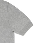 Stone Gray Cotton Short-Sleeve Knit Polo