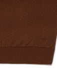 Sienna Brown Cotton Short-Sleeve Knit Polo