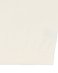 Cream White Cotton Short-Sleeve Knit Polo