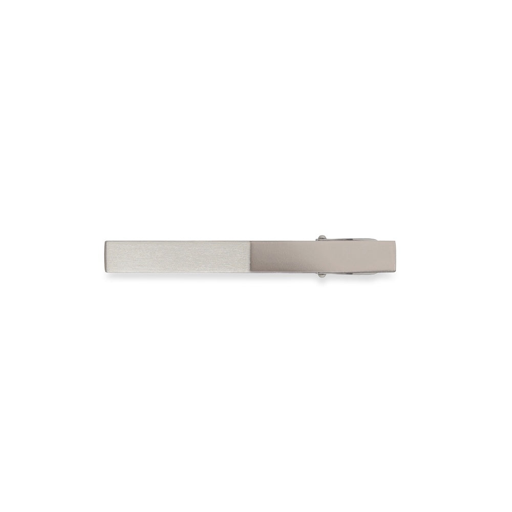 Half &amp; Half Metal Tie Clip