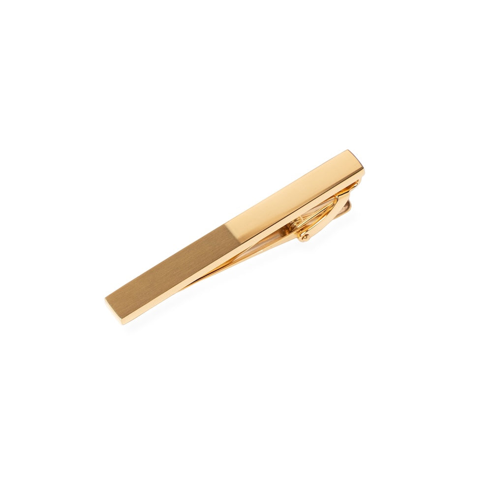 Half &amp; Half Gold Tie Clip