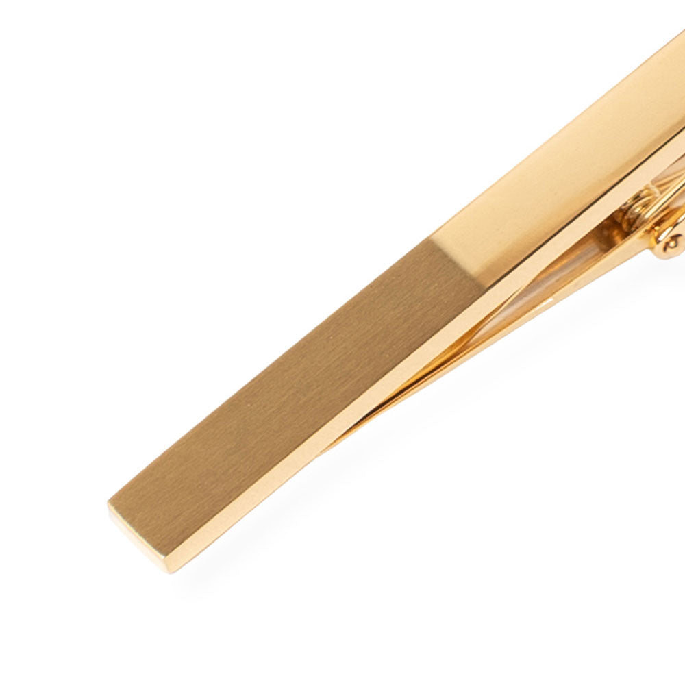 Half &amp; Half Gold Tie Clip