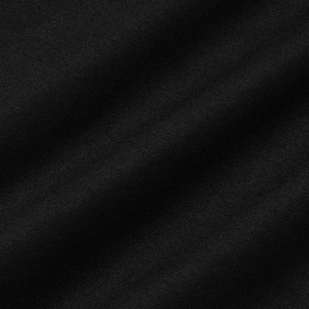 Black Solid 60/2 Supima Cotton UV Protection Crew Neck T-Shirt