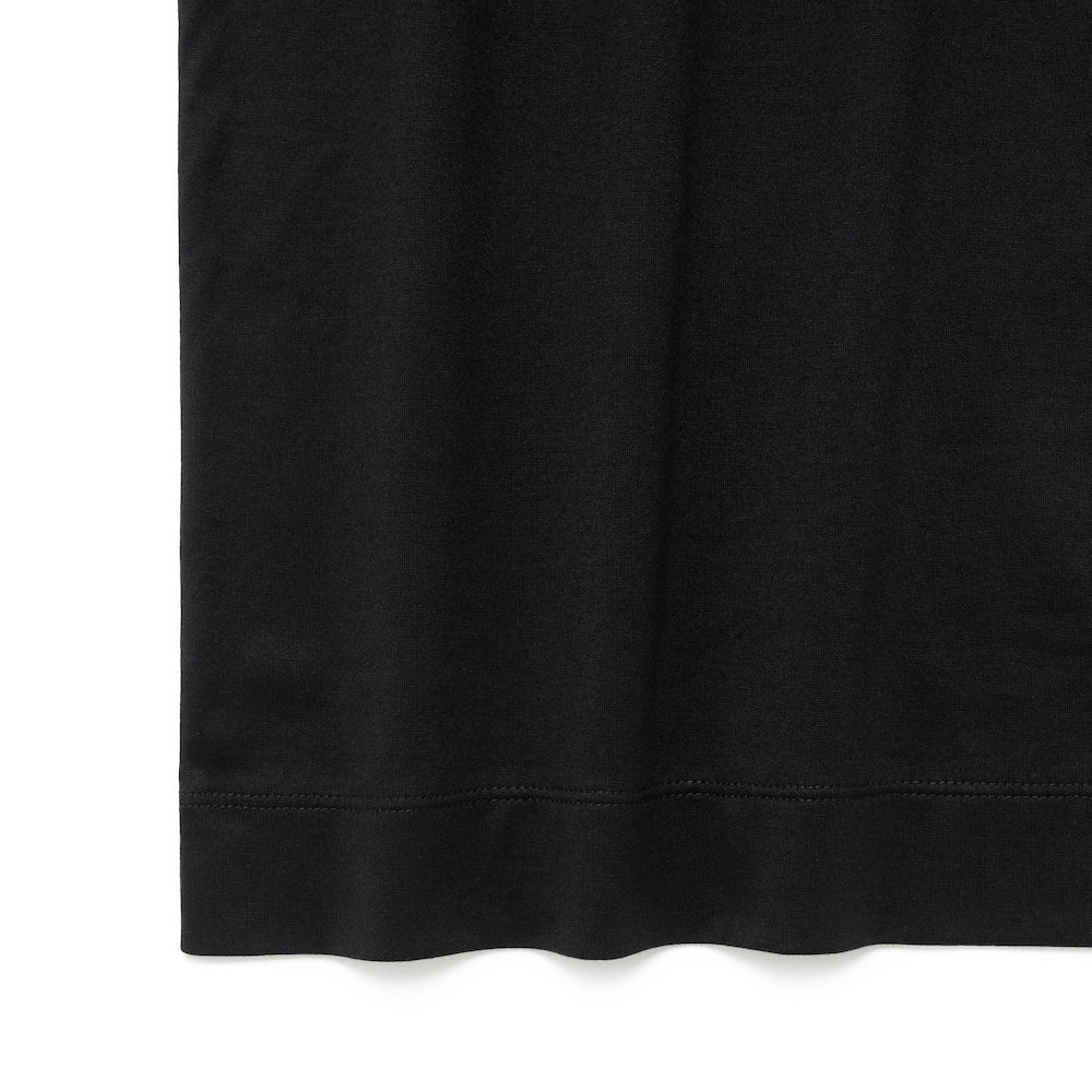 Black Solid 60/2 Supima Cotton UV Protection Crew Neck T-Shirt