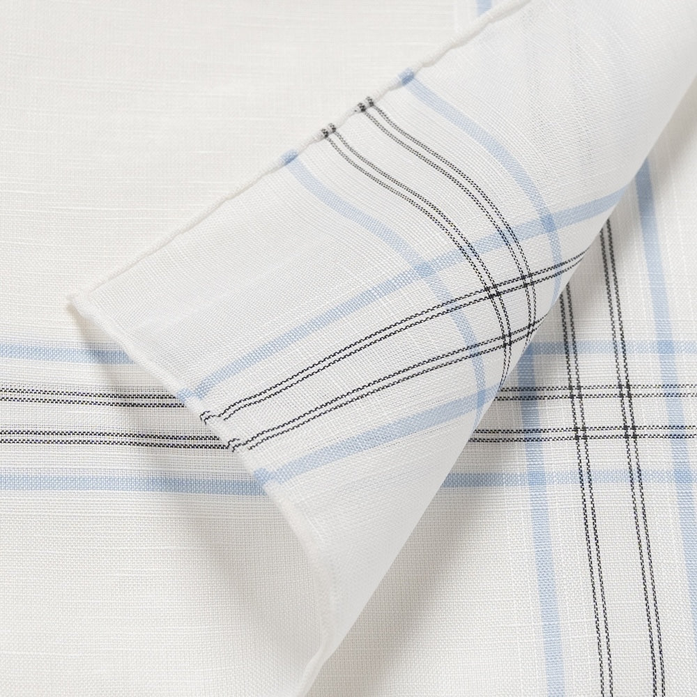 Aran Check Pattern Cotton-Linen Pocket Square