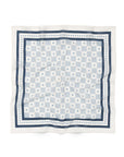 Light Blue Gingham & Dot Pattern Cotton Bandana