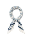 Light Blue Gingham & Dot Pattern Cotton Bandana