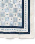 Light Blue Gingham & Dot Pattern Cotton Bandana