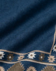 Ethnic Border Indigo Navy Cotton Bandana