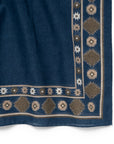 Ethnic Border Indigo Navy Cotton Bandana