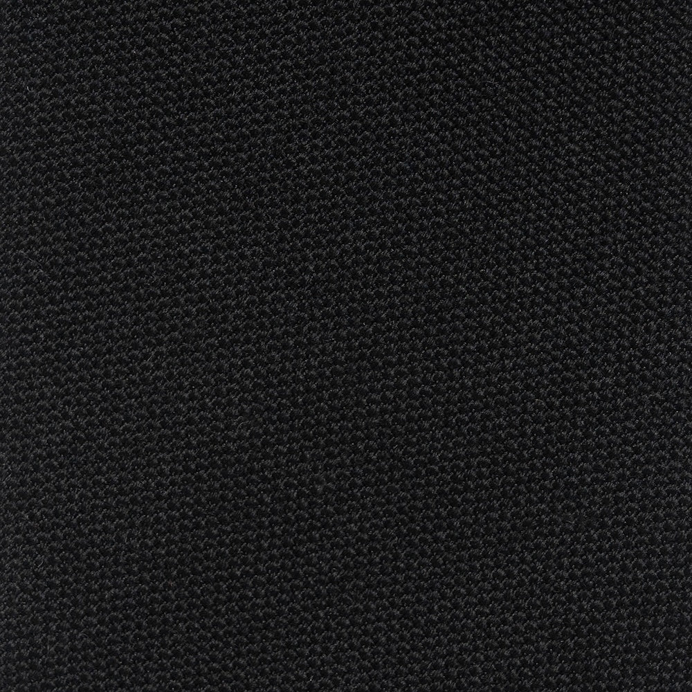 Jet Black Basket Solid Woven Wool Cotton Tie