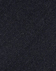 Dark Navy Basket Solid Woven Wool Cotton Tie