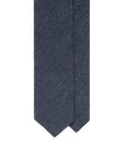 Melange Denim Blue Solid Printed Cashmere Wool Tie