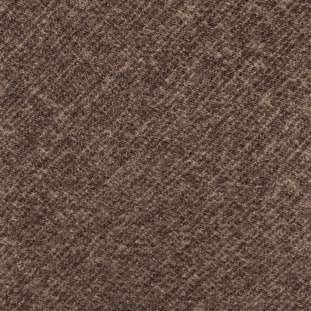 Melange Taupe Brown Solid Printed Cashmere Wool Tie