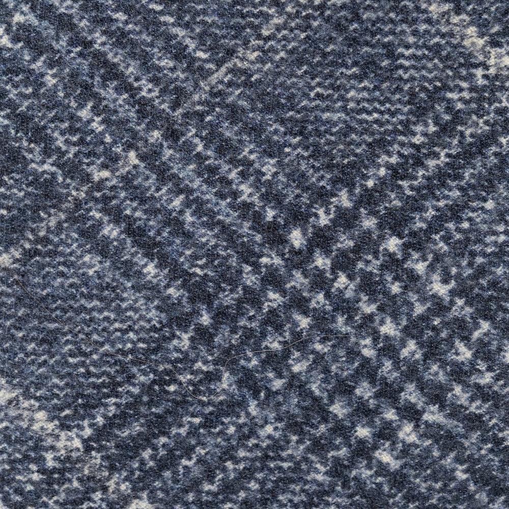 Denim Blue Glen Check Printed Cashmere Wool Tie