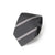 Silver Stripe Charcoal Gray Woven Silk Tie