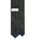 Deep Green Wide Herringbone Woven Silk Tie
