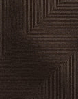 Dark Brown Wide Herringbone Woven Silk Tie