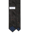 Jet Black Wide Herringbone Woven Silk Tie