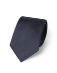 Dark Navy Wide Herringbone Woven Silk Tie