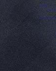 Dark Navy Wide Herringbone Woven Silk Tie