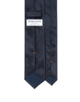 Dark Navy Wide Herringbone Woven Silk Tie