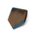 Block Stripe Camel Brown &amp; Teal Blue Woven Silk Tie