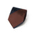 Block Stripe Rust Brown &amp; Dark Navy Woven Silk Tie
