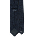 Tone-on-Tone All-Over Paisley Pattern Dark Navy Woven Silk Tie
