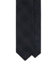 Tone-on-Tone Glen Check Pattern Dark Navy Woven Silk Tie