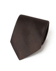 Tone-on-Tone Glen Check Pattern Dark Brown Woven Silk Tie