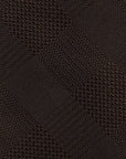 Tone-on-Tone Glen Check Pattern Dark Brown Woven Silk Tie