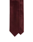 Chevron Solid Burgundy Woven Silk Tie