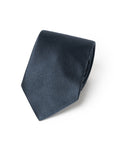 Chevron Solid Blue Gray Woven Silk Tie