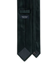 Chevron Solid Dark Green Woven Silk Tie