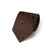 Black Circle Dot Pattern Brown Woven Silk Tie